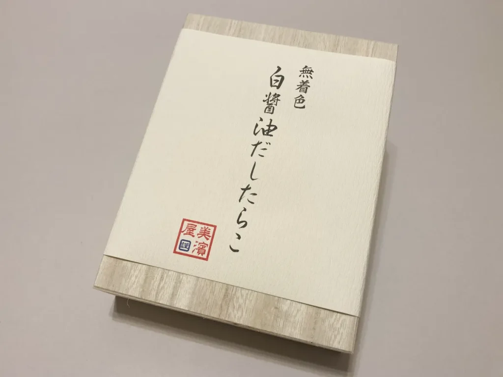 博多 羅臼昆布 白醤油だし仕込み 無着色たらこ　木箱