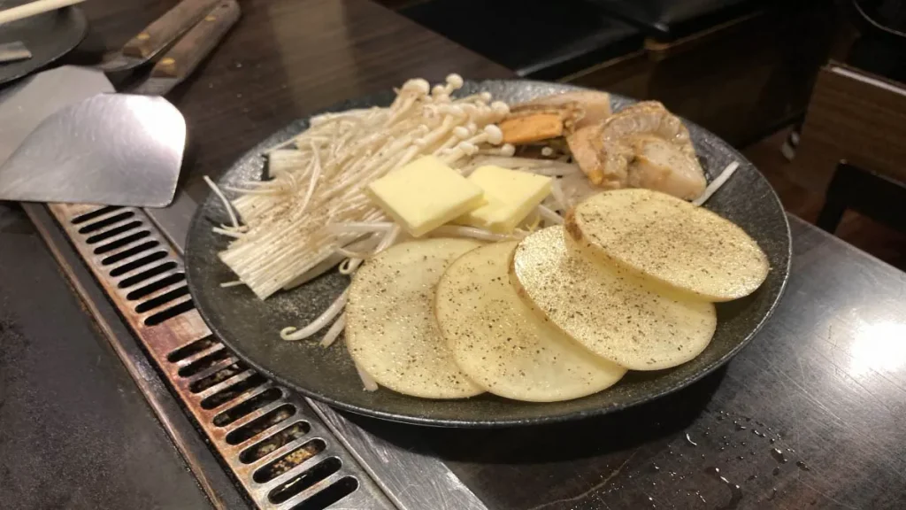 鉄板焼き3種盛り